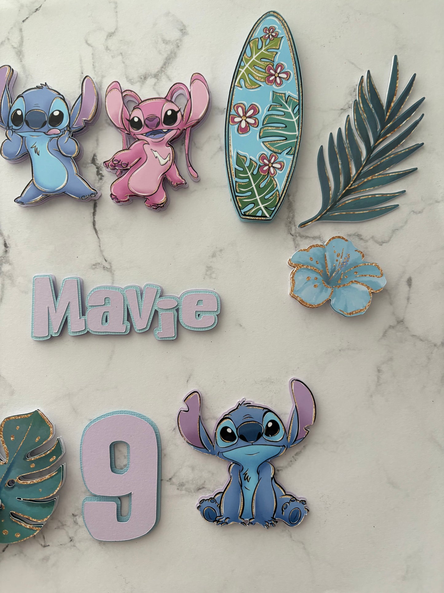 Stitch Cake Topper, Lilo Cake Topper, Cake Decorations