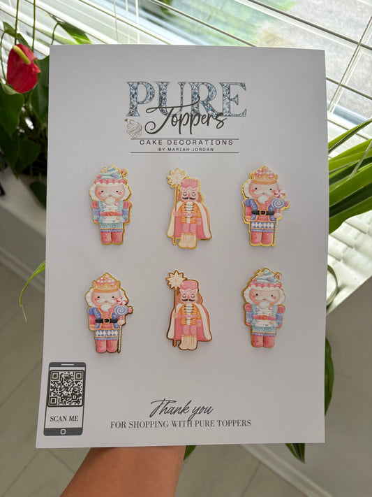 (NEW) Festive Christmas Cupcake Toppers – Nutcracker, Winter Decorations & Cute Holiday Cupcake Toppers