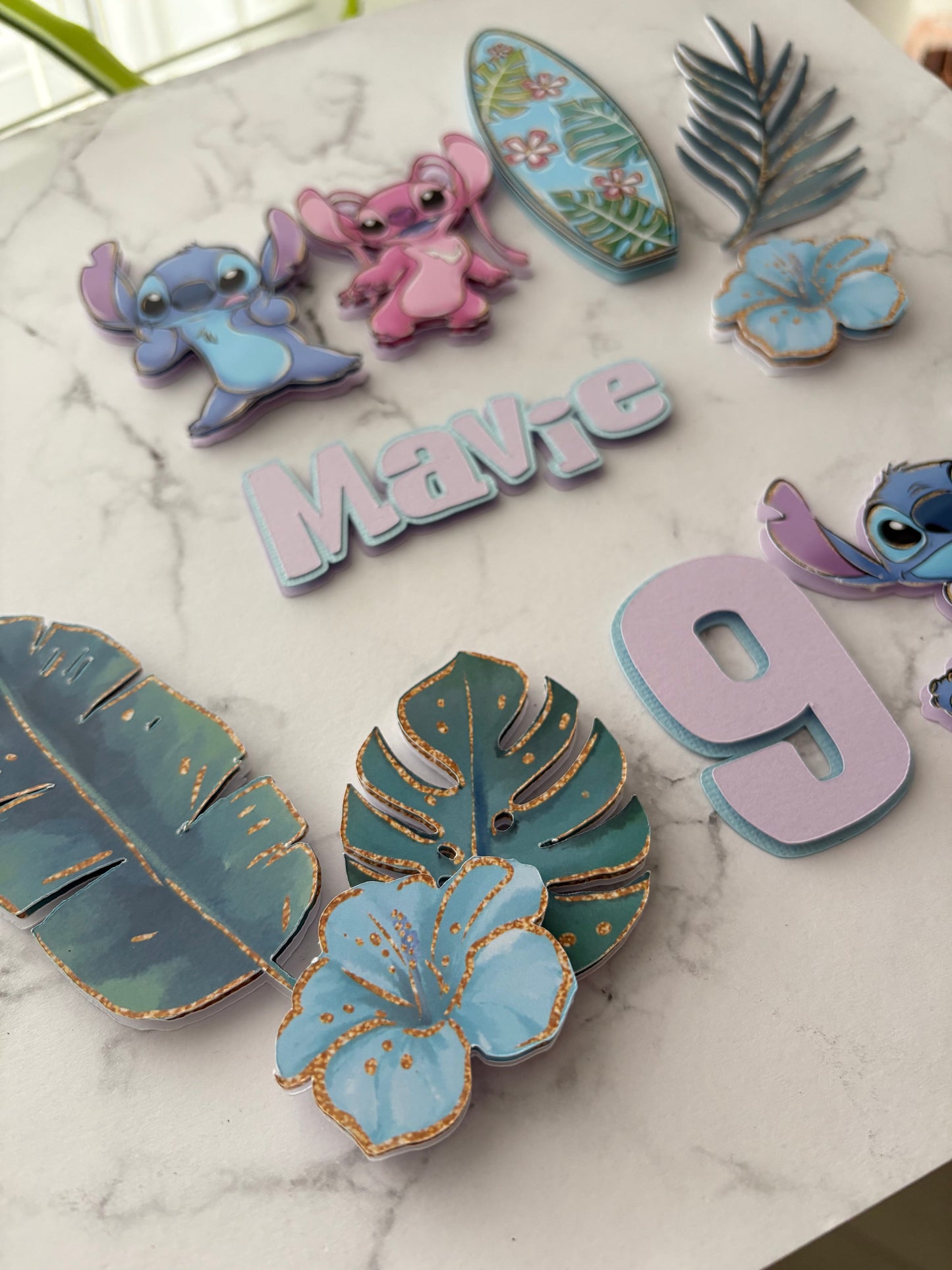 Stitch Cake Topper, Lilo Cake Topper, Cake Decorations