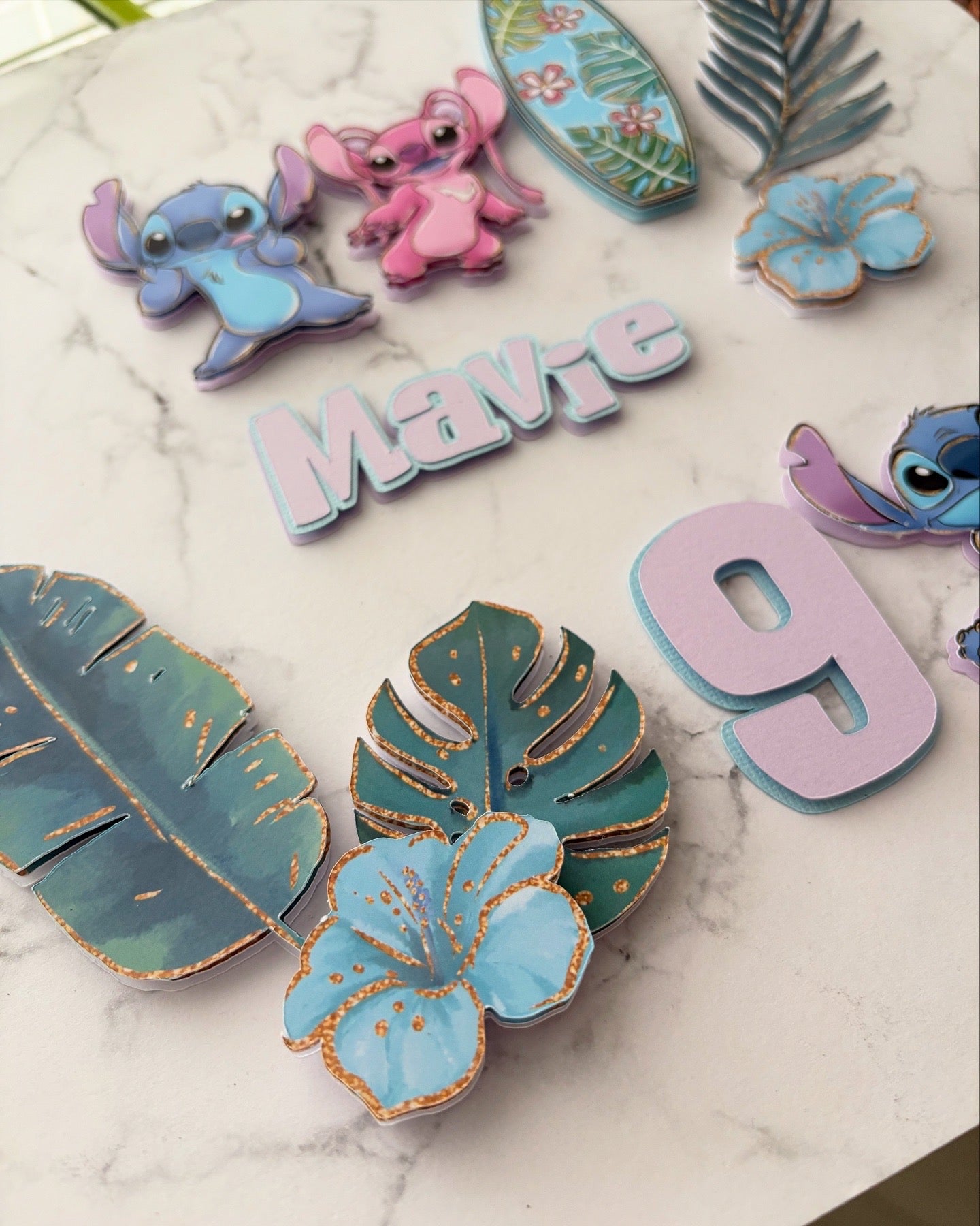 Stitch Cake Topper, Lilo Cake Topper, Cake Decorations