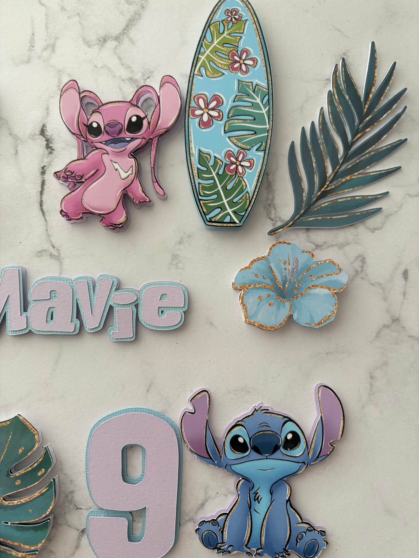 Stitch Cake Topper, Lilo Cake Topper, Cake Decorations