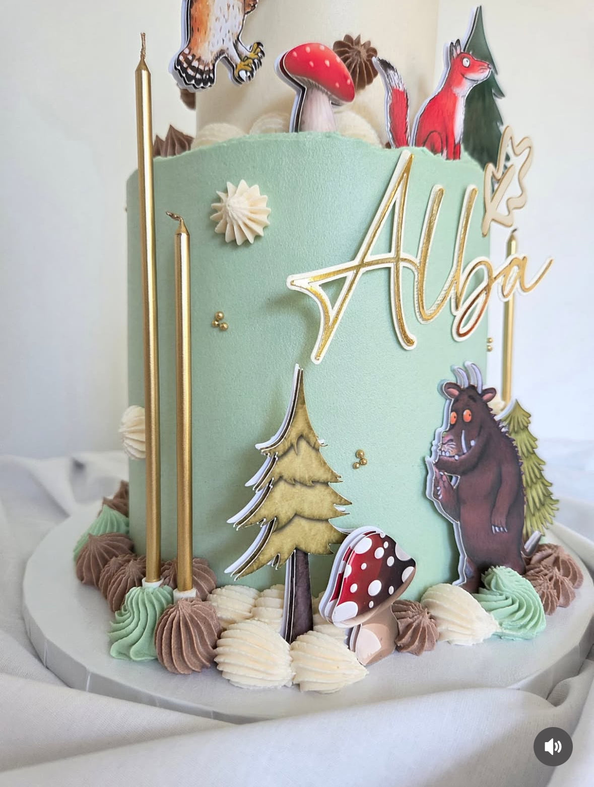 Gruffalo Cake Topper – Personalised Birthday Cake Decoration | Woodland Theme Cake Topper | Custom Name & Age Topper | Gruffalo Party Supplies | Kids Birthday Cake Topper