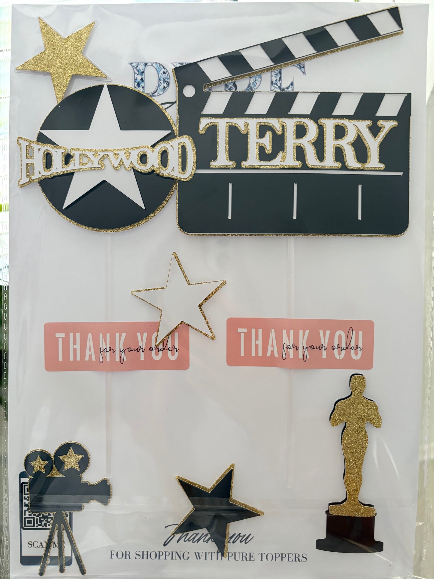 Movie Hollywood Cake Topper, Movie Award, Walk Of Fame, Personalised Cake Toppers, Cake Decorations, Party Supplies, Kitchen Supplies