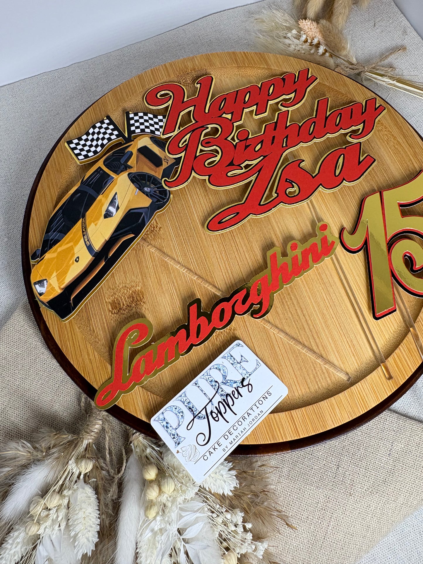 Lamborghini Cake Topper - Sports Car Birthday Cake Decoration -Custom Sports Car Cake Topper – Lamborghini Style Cake Decoration