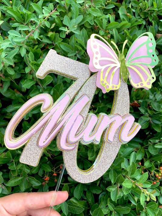 70th Mum Cake Topper