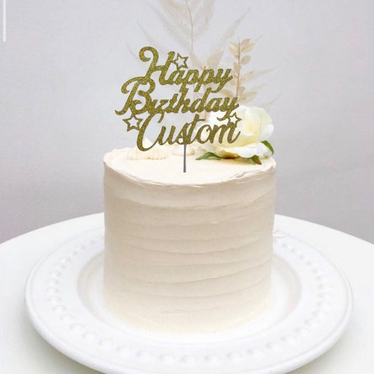 Personalised Happy Birthday Cake Topper