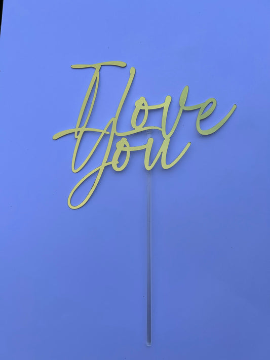 I Love You Cake Topper Anniversary Cake Topper