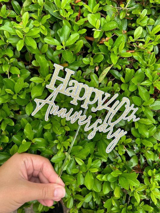 Personalised Anniversary Cake Topper