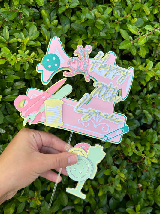 Sewing Cake Topper, Sewing Machine Cake Topper