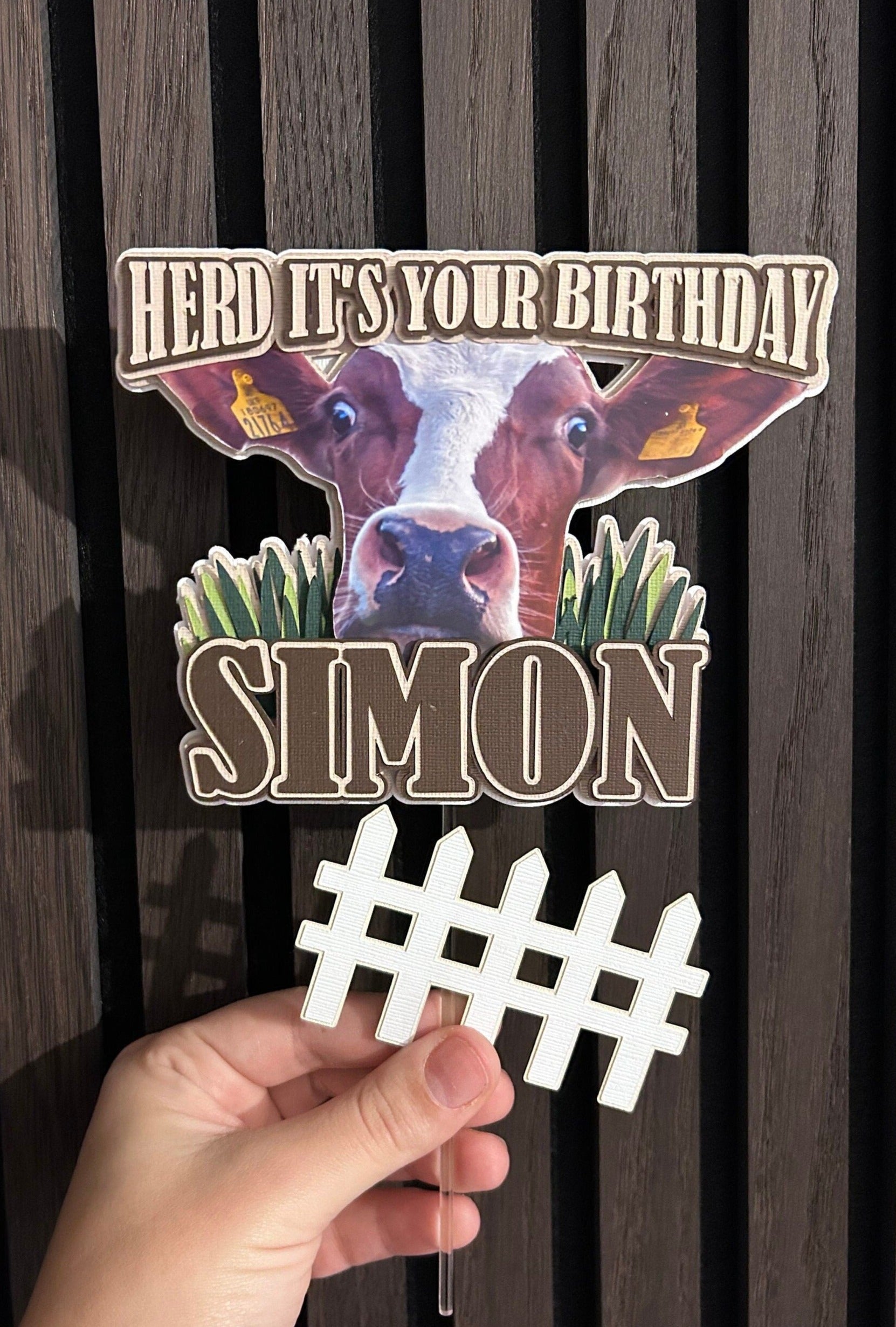 Topper Sapi Cow Cake Topper – PureToppers