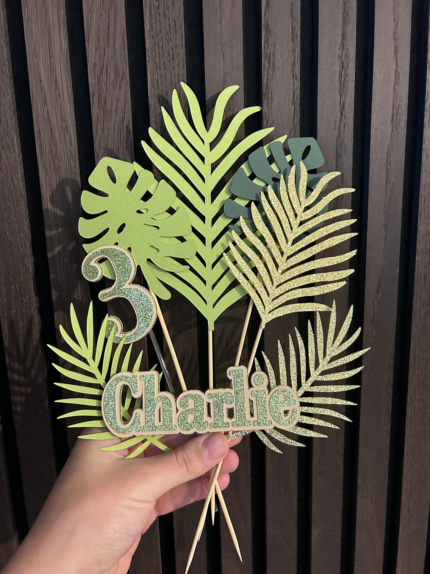 Personalised Jungle Theme Cake Topper,  Dinosaur, Safari Cake Topper