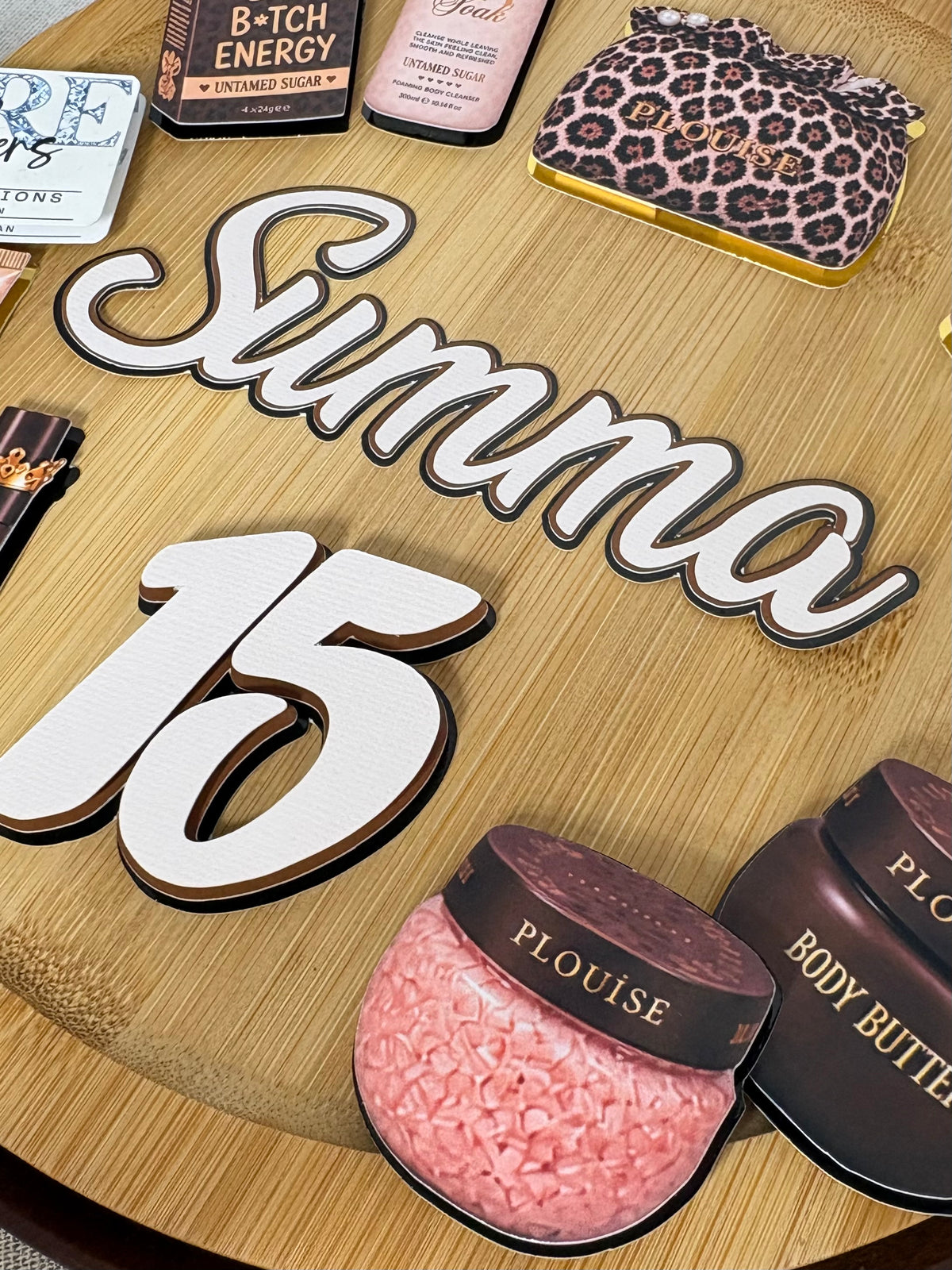 P.Louise Untamed Sugar inspired cake decorations for a birthday cake