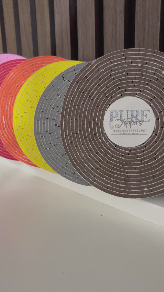 Coloured 3D Double Sided Foam Pads on a Roll – 3mm Pre-Cut Adhesive Foam Rectangles for Cake Toppers & Card Making