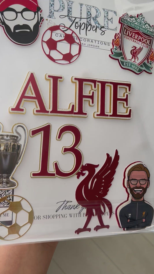 Liverpool Football Cake Topper
