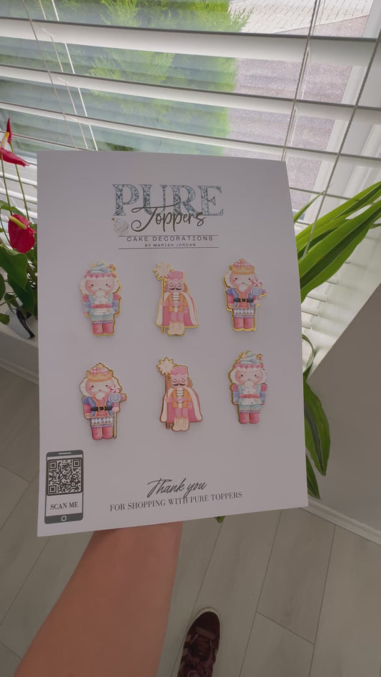 (NEW) Festive Christmas Cupcake Toppers – Nutcracker, Winter Decorations & Cute Holiday Cupcake Toppers